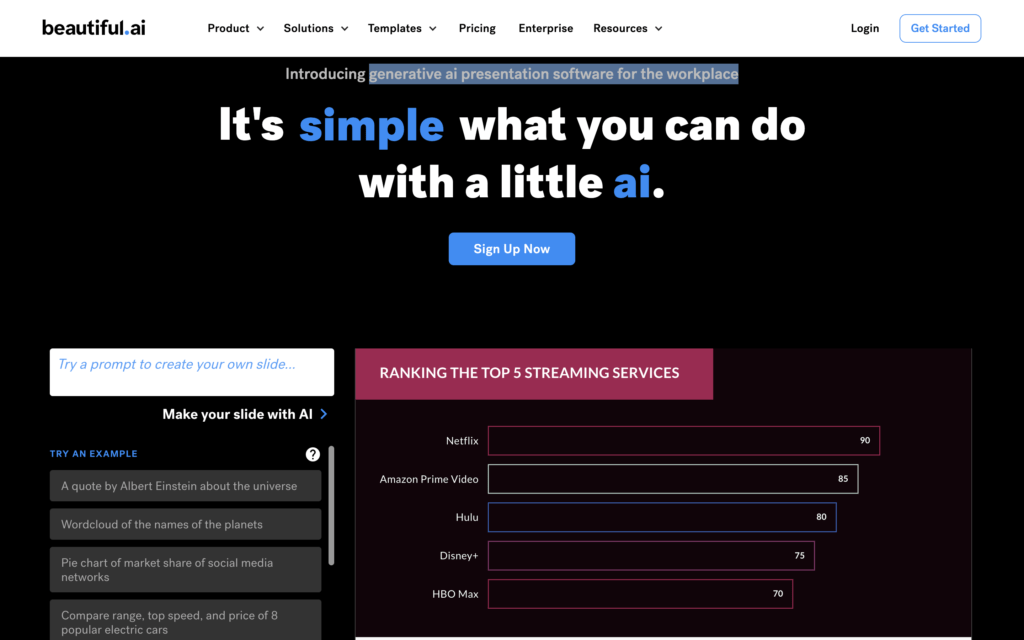 Beautiful.ai : Generative Ai Presentation Software for the Workplace