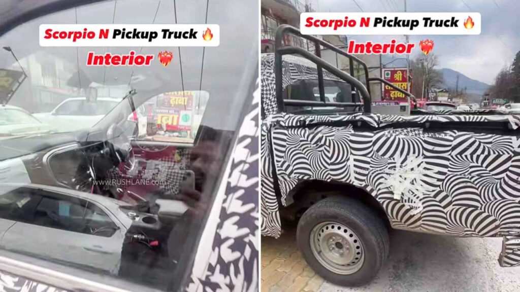 Interiors of Mahindra Scorpio N Pickup Caught Ahead of Launch