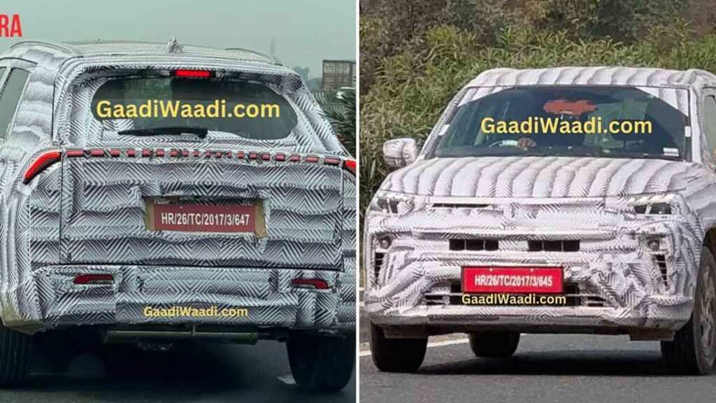 Maruti Grand Vitara 7S Caught on Camera from Front and Rear