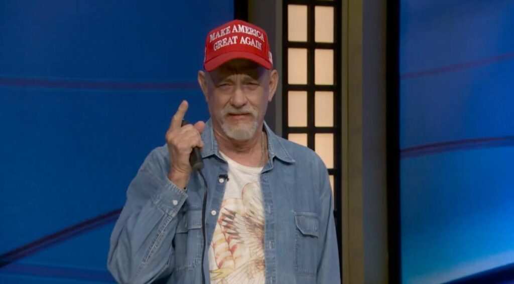 Reaction to Tom Hanks Portraying Racist Trump Supporter on SNL50 Sparks MAGA Controversy.